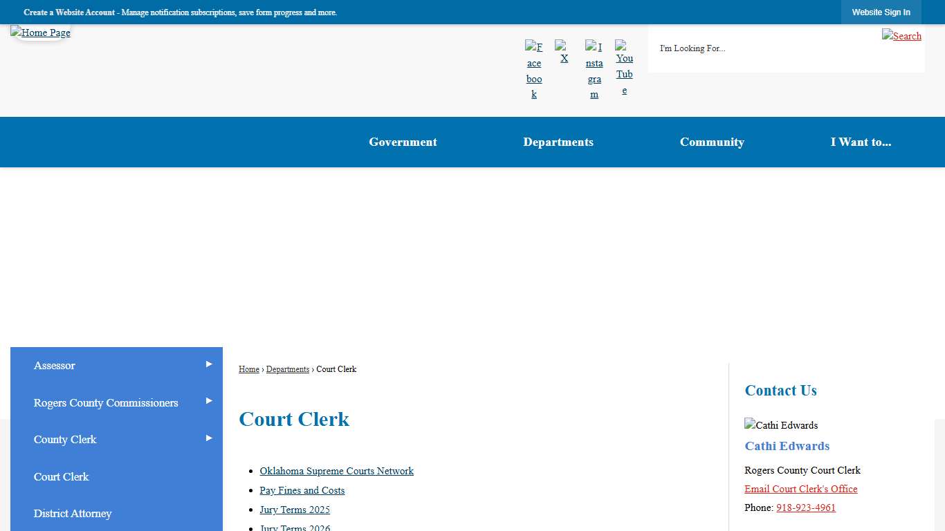 Court Clerk Rogers County, OK